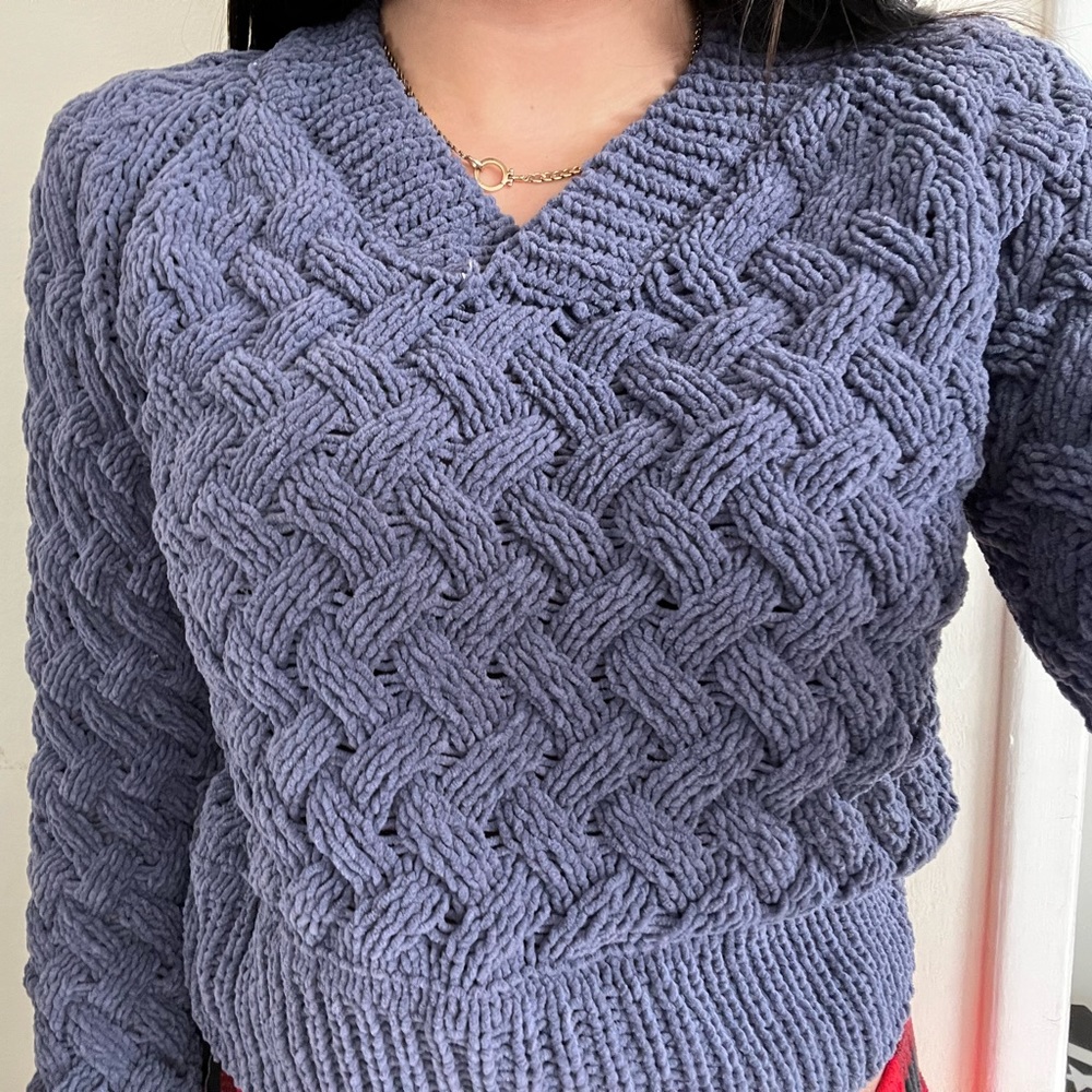 Blue/purple V-neck sweater (never worn)
